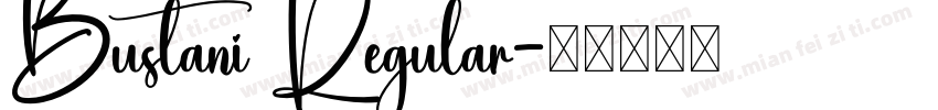 Bustani Regular字体转换